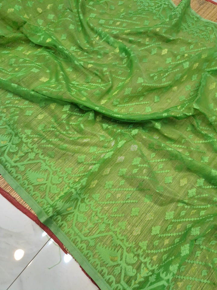 Authentic Bengali Cotton Jamdani Saree