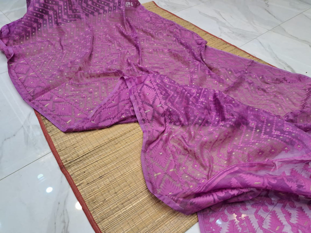 Authentic Bengali Cotton Jamdani Saree
