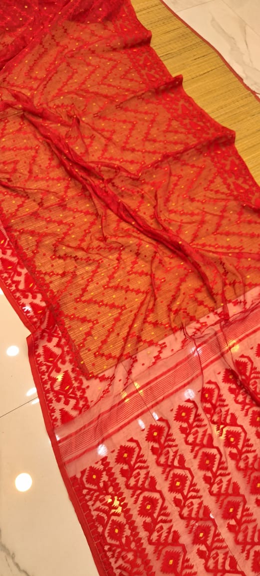 Authentic Bengali Cotton Jamdani Saree