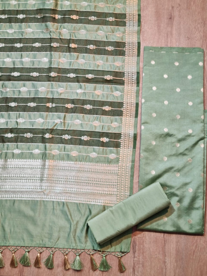 Pure Banarasi Chiniya Silk unstitched suit ( limited Edition)