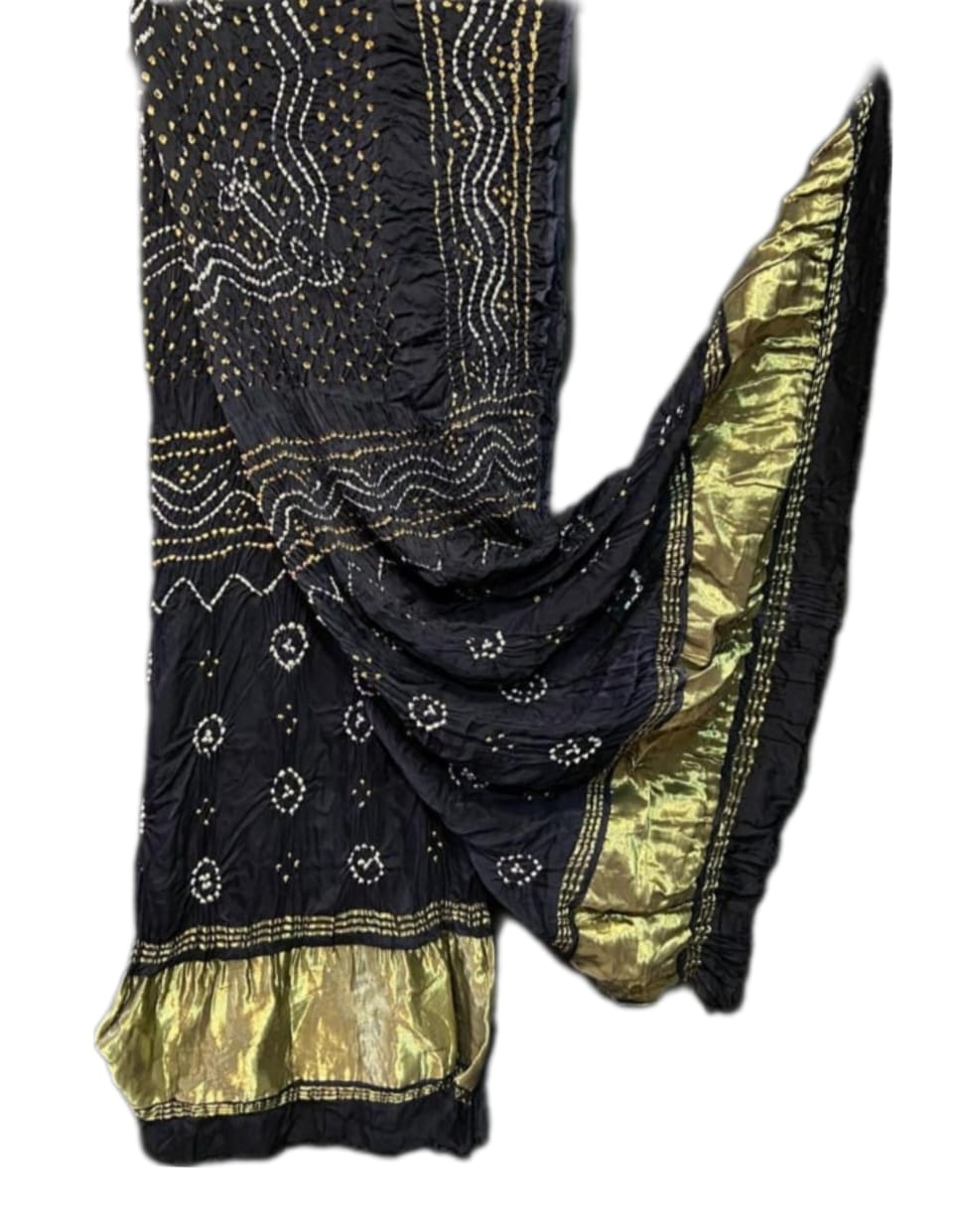 Modal Silk Bandhej Dupatta with tissue pallu