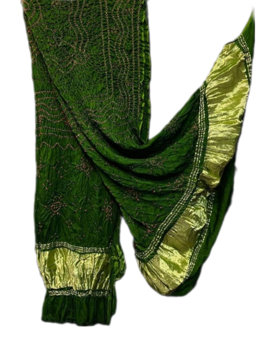 Modal Silk Bandhej Dupatta with tissue pallu