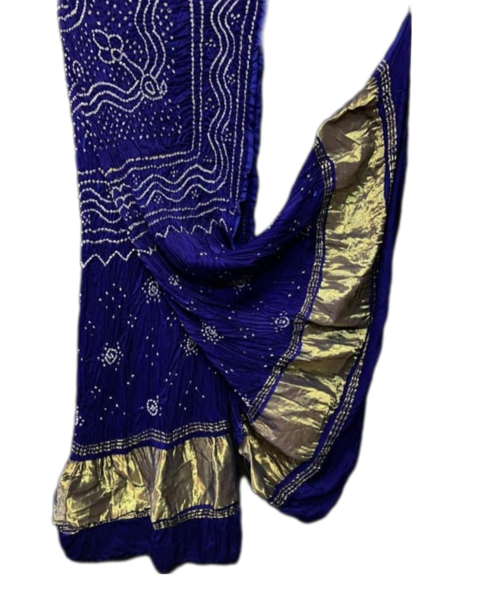 Modal Silk Bandhej Dupatta with tissue pallu