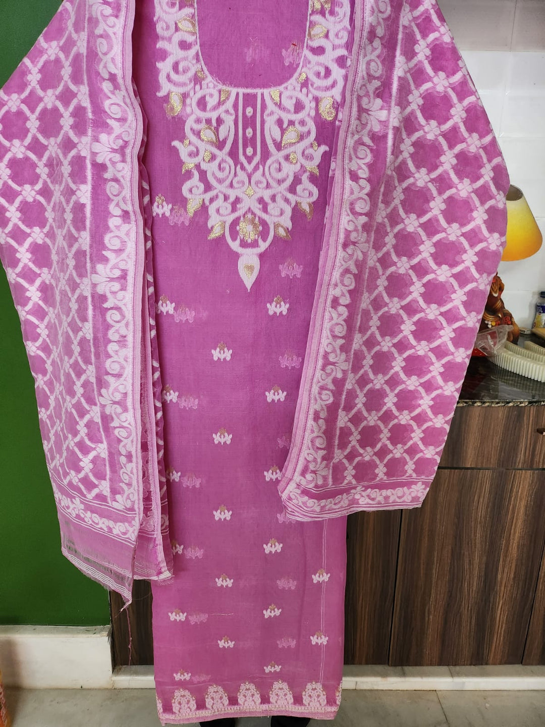 Exclusive cotton jamdani weaved 2 pc unstitched suit