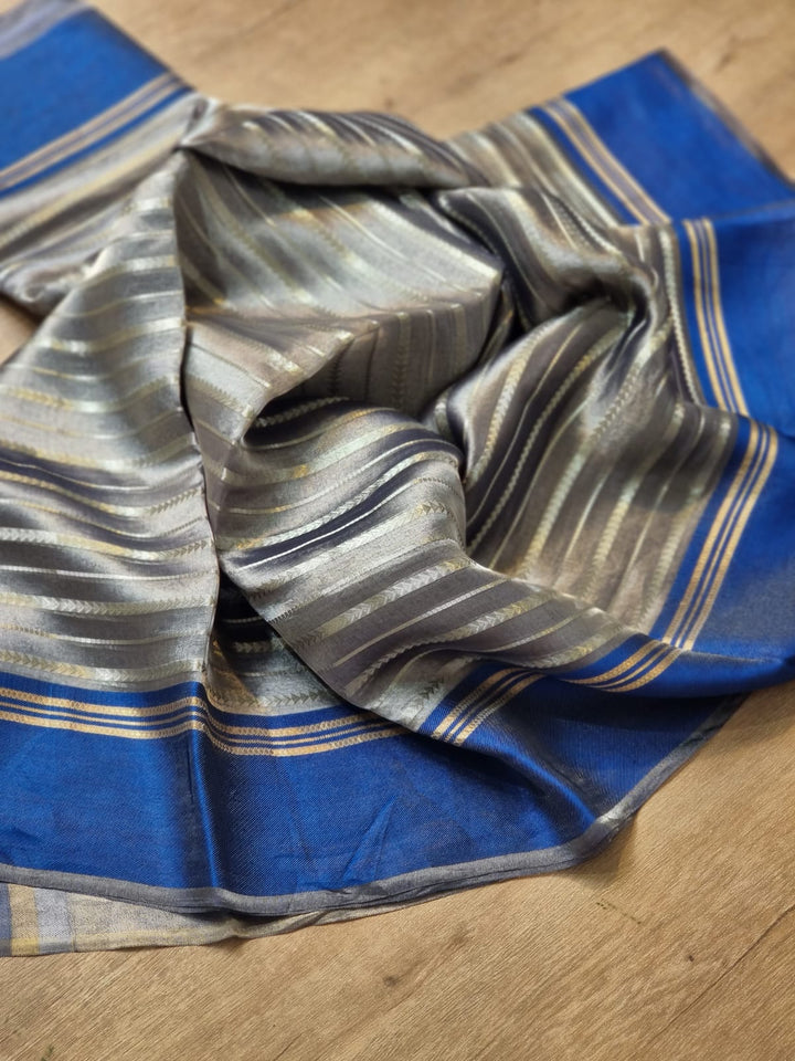Banarasi Tissue Silk Saree in Blue color