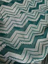 Pure Banarasi Handloom Khaddi Georgette Silk Saree With Water Zari Work in Green