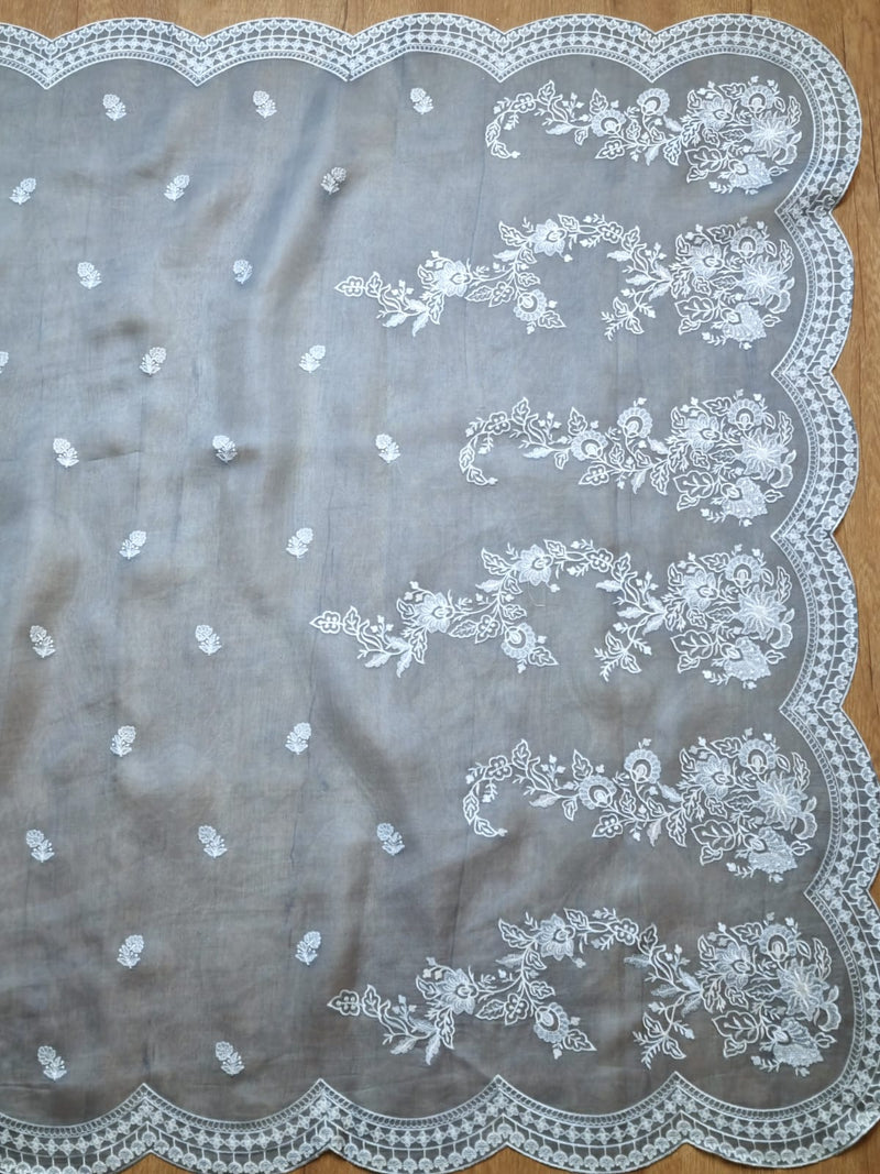 Exclusive Pure Organza Silk Saree With thread Embroidery |LIMITED EDITION|