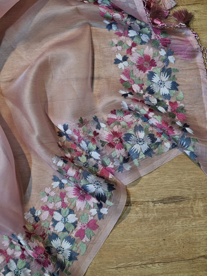 Exclusive Pure Organza Silk Saree With Multi thread Embroidery |LIMITED EDITION|