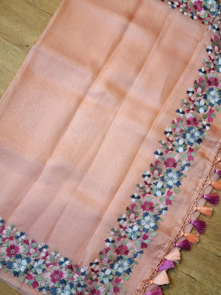 Exclusive Pure Organza Silk Saree With Multi thread Embroidery |LIMITED EDITION|