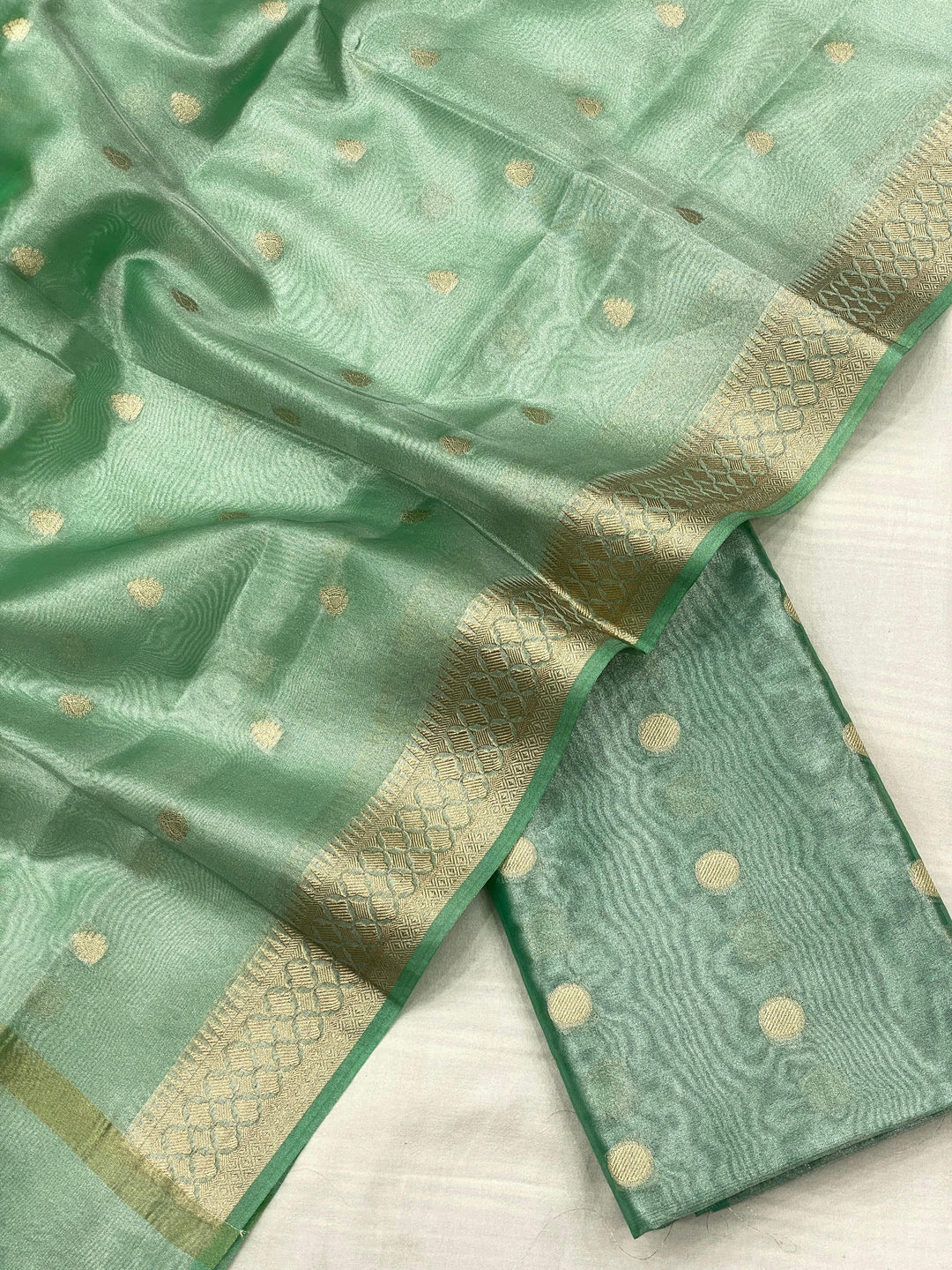 Pure Banarasi Tissue Silk Unstitched Suit
