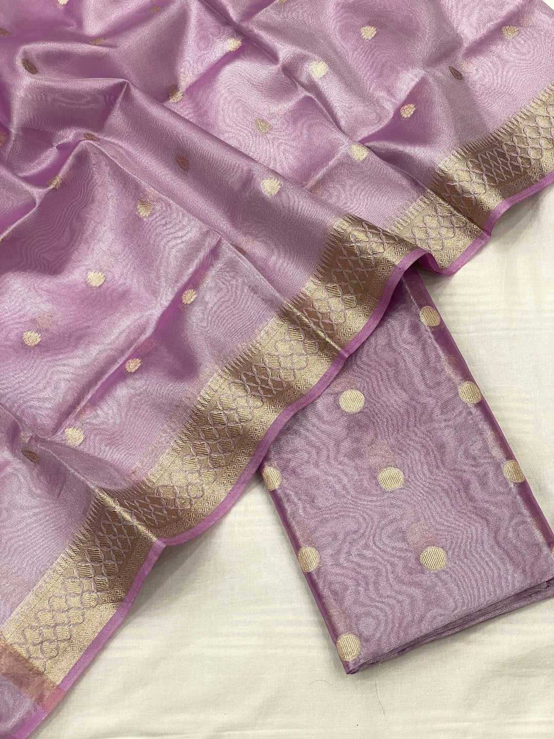 Pure Banarasi Tissue Silk Unstitched Suit