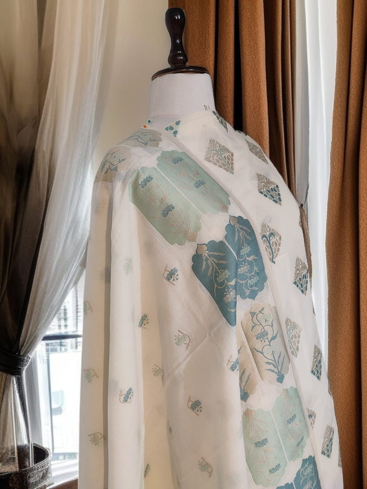 Exclusive Pure Banarasi Chanderi Silk Alfi Weaved Unstitched Suit