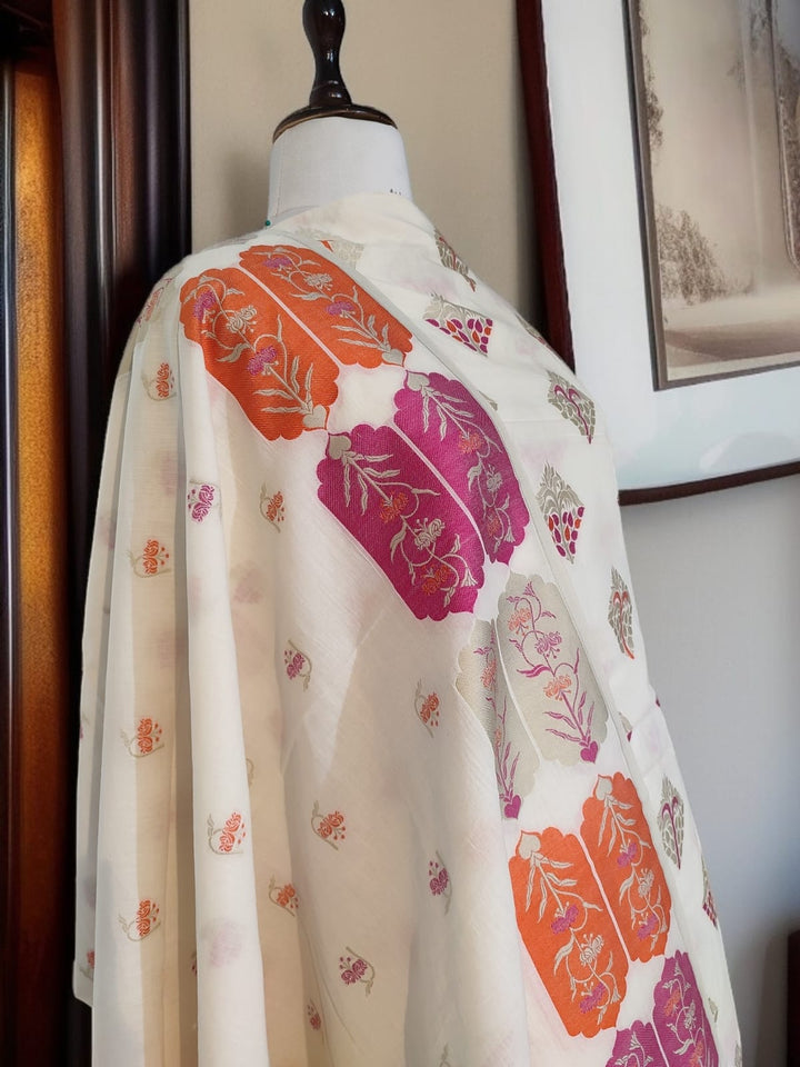 Exclusive Pure Banarasi Chanderi Silk Alfi Weaved Unstitched Suit