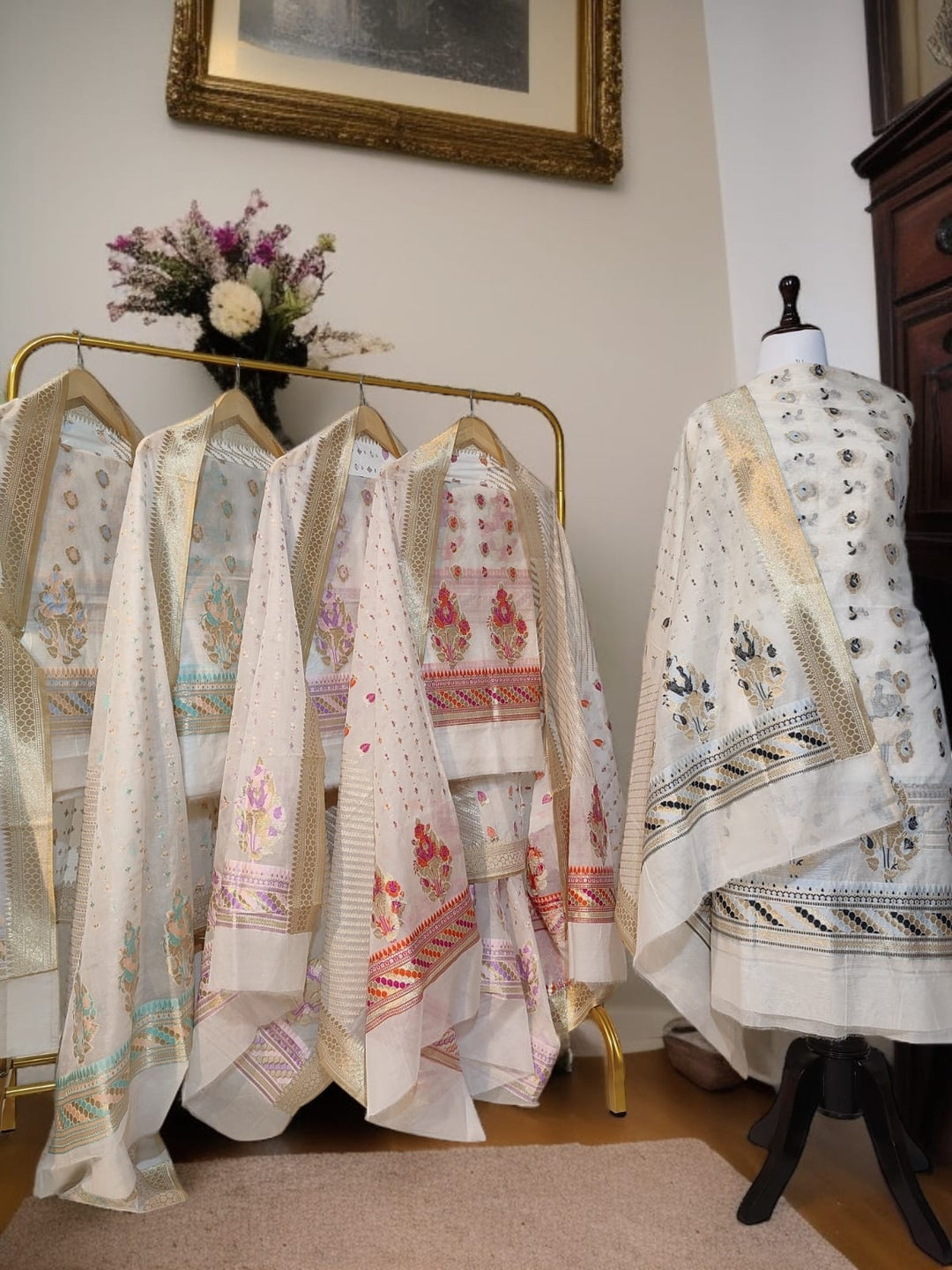 Exclusive Pure Banarasi Chanderi Silk Alfi Weaved Unstitched Suit