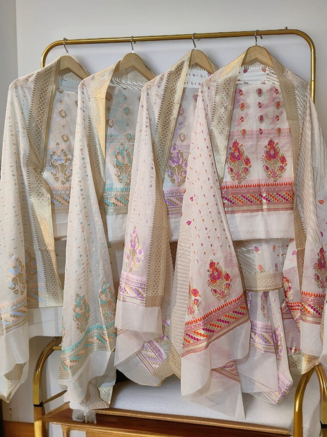 Exclusive Pure Banarasi Chanderi Silk Alfi Weaved Unstitched Suit