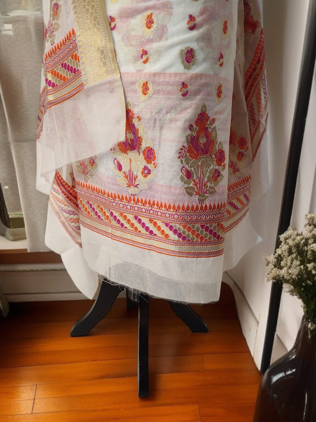 Exclusive Pure Banarasi Chanderi Silk Alfi Weaved Unstitched Suit