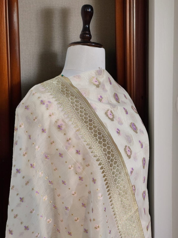Exclusive Pure Banarasi Chanderi Silk Alfi Weaved Unstitched Suit