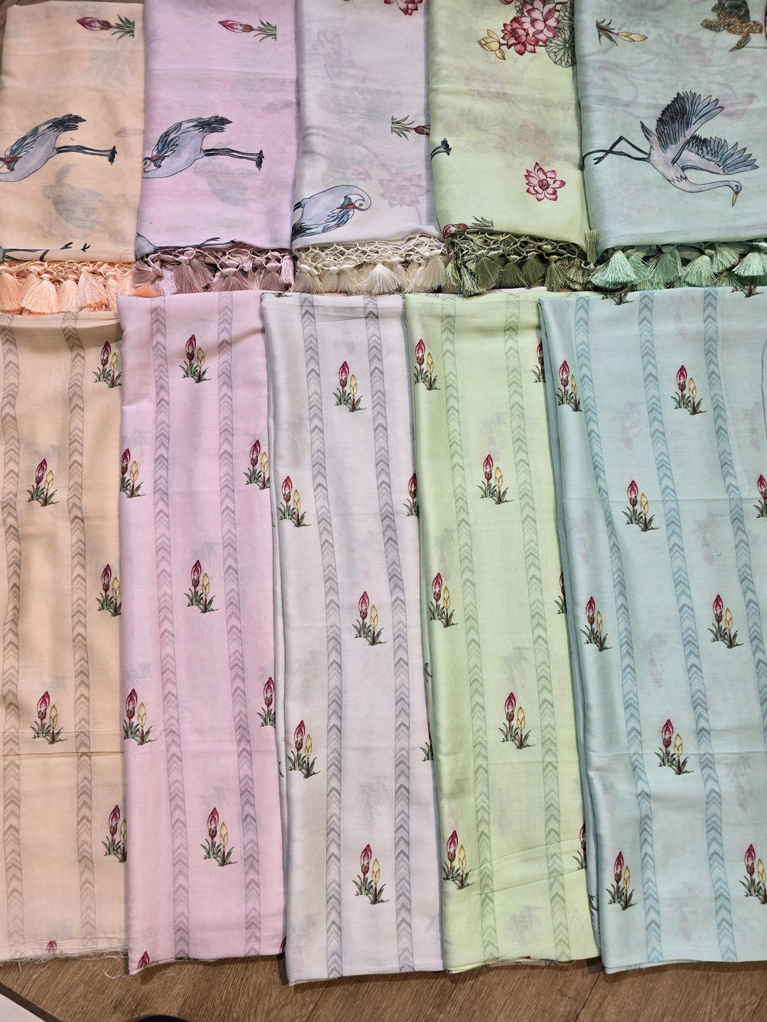 Pure Banarasi Chanderi Silk Unstitched Suit With Digital print