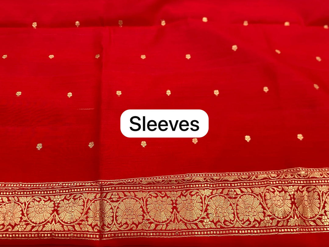Pure Banarasi Chiniya Silk Unstitched Suit With Khadwa Buti Work