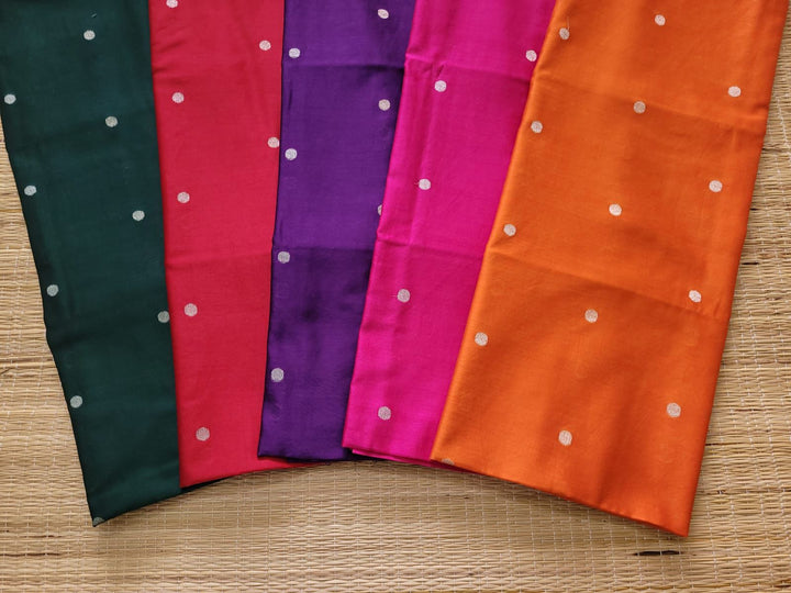 Pure Banarasi Chanderi SIlk Unstitched Suit With Tissue Zari Patta Chanderi Dupatta