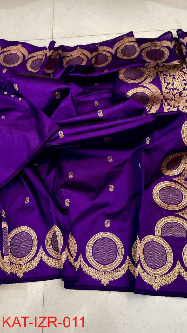 Pure Katan silk Saree with Antique Zari Work Saree