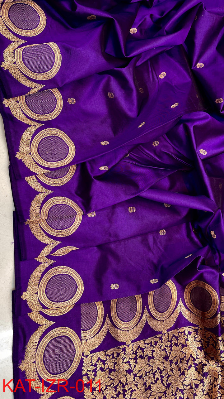 Pure Katan silk Saree with Antique Zari Work Saree