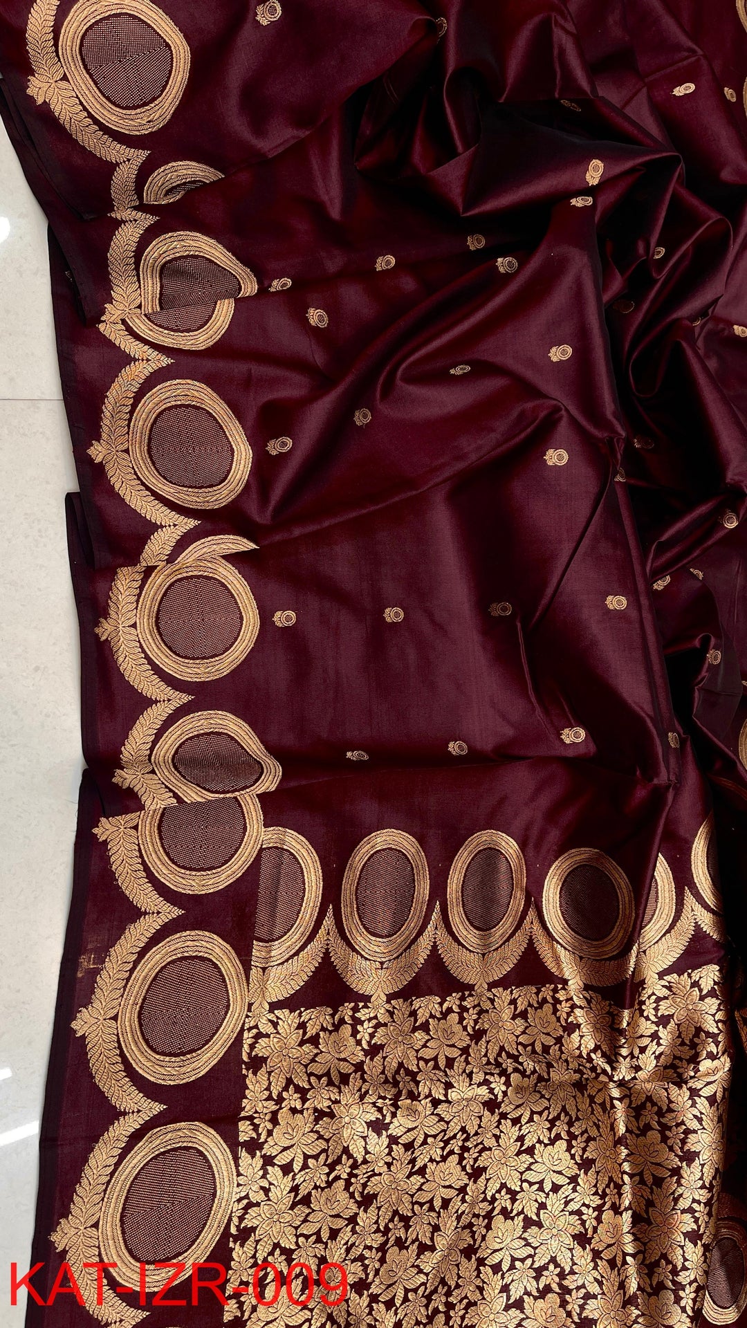 Pure Katan silk Saree with Antique Zari Work Saree