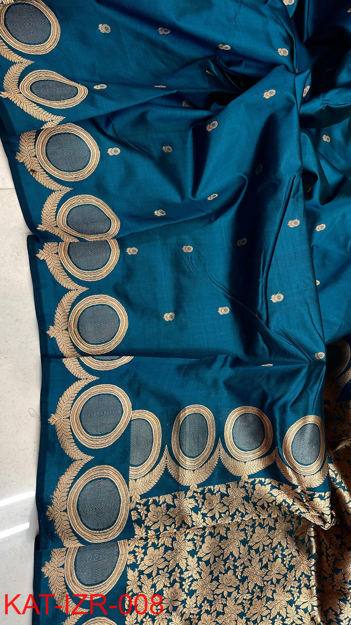 Pure Katan silk Saree with Antique Zari Work Saree