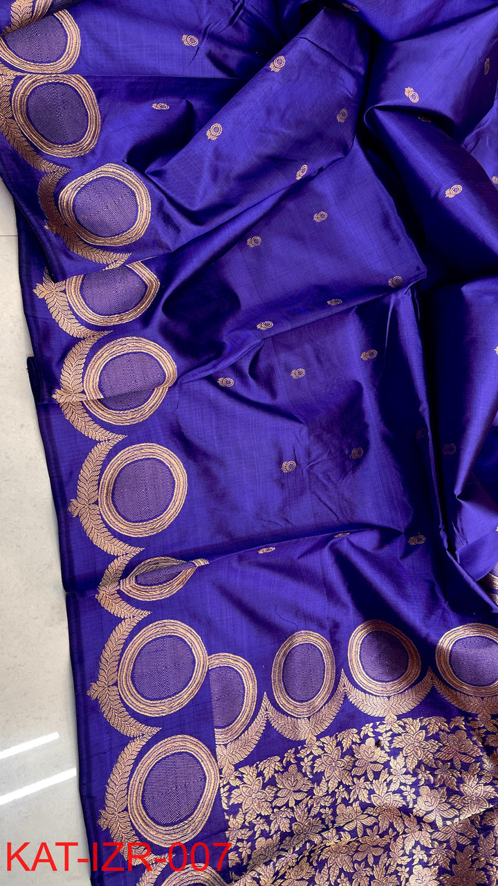 Pure Katan silk Saree with Antique Zari Work Saree
