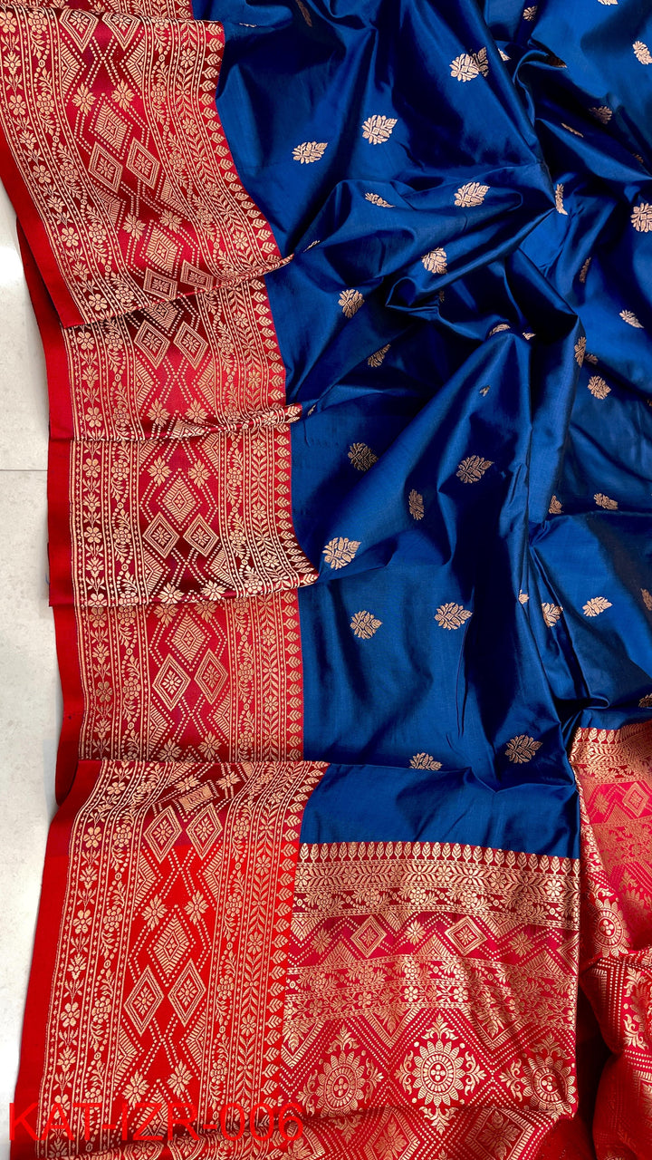 Pure Katan silk Saree with Antique Zari Work Saree