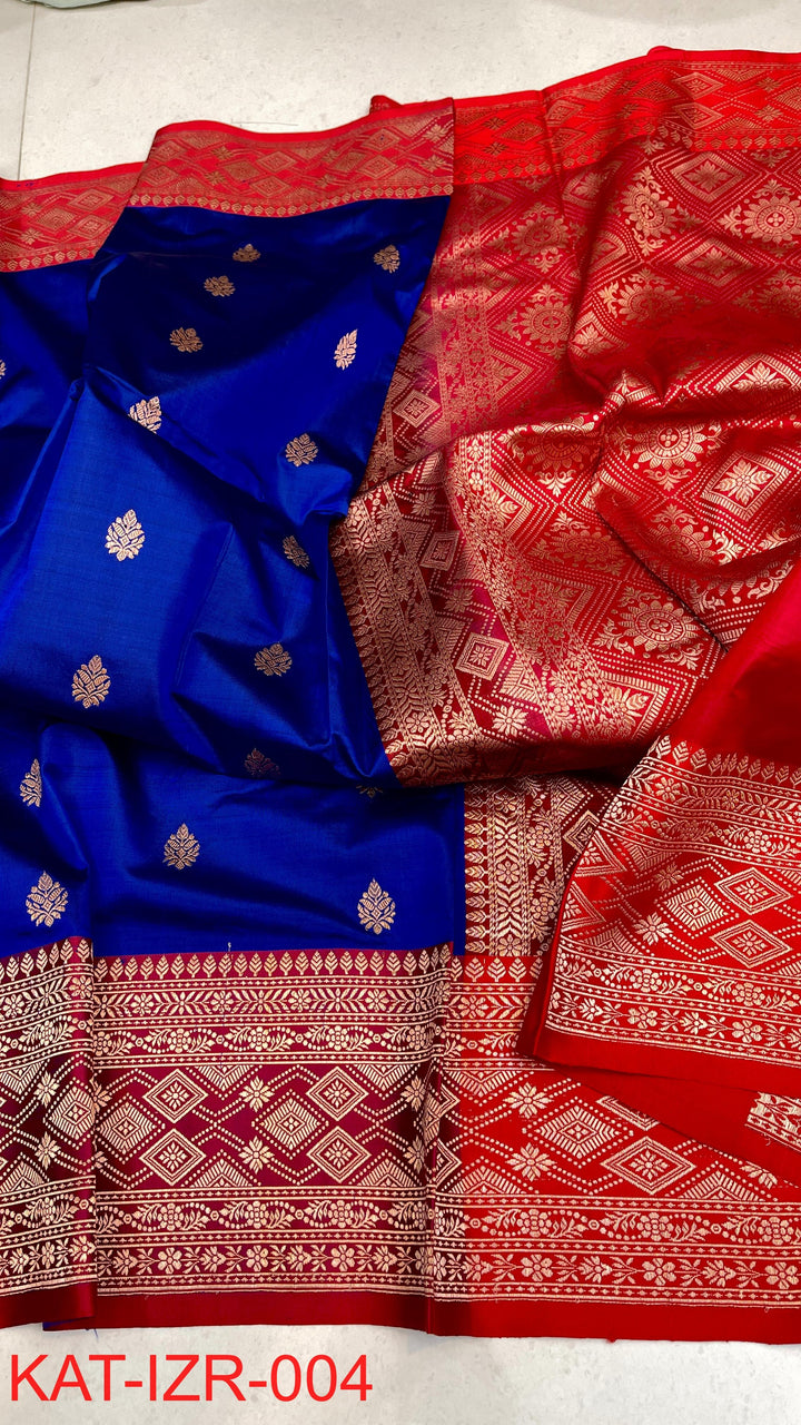 Pure Katan silk Saree with Antique Zari Work Saree