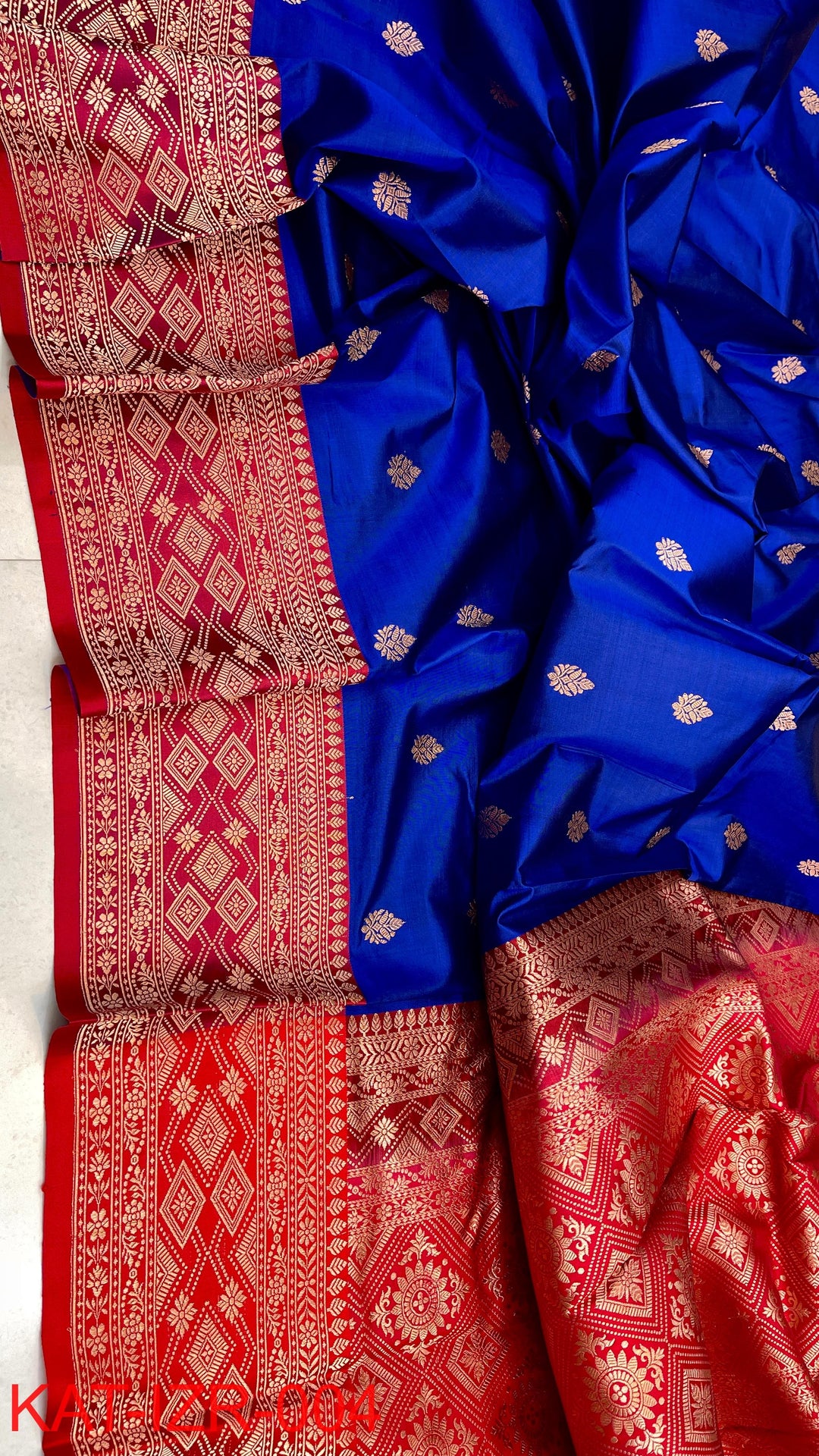 Pure Katan silk Saree with Antique Zari Work Saree