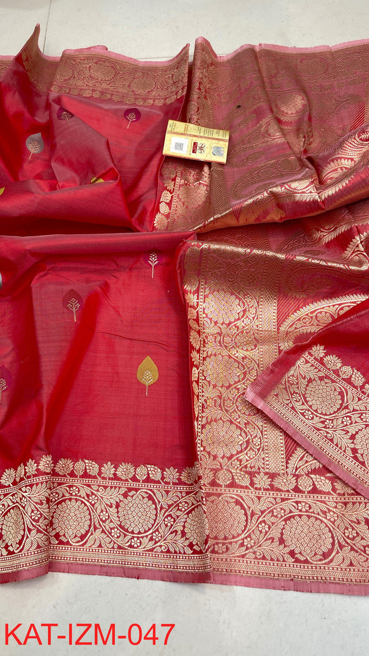 Pure Katan silk Saree with Meenakari Work