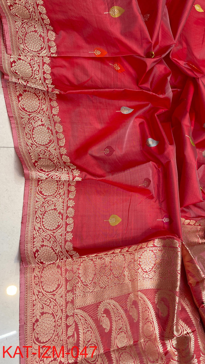 Pure Katan silk Saree with Meenakari Work