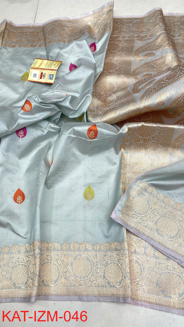 Pure Katan silk Saree with Meenakari Work