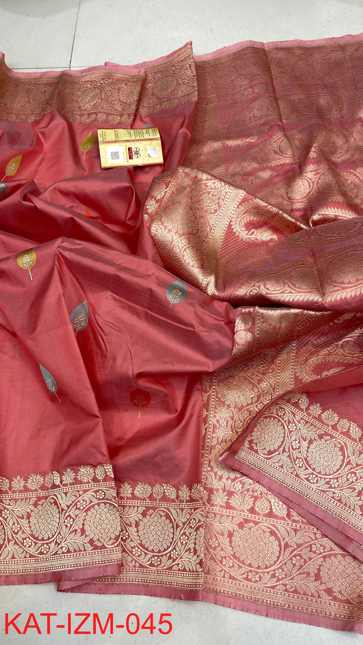 Pure Katan silk Saree with Meenakari Work