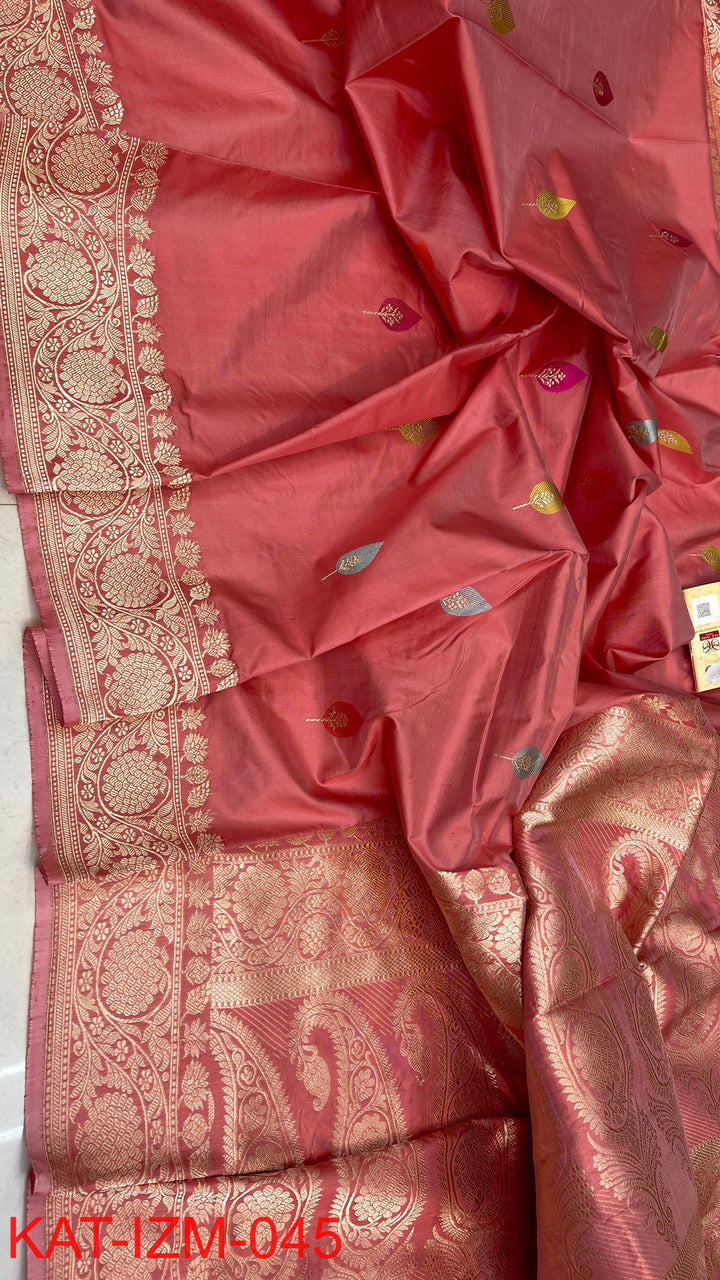 Pure Katan silk Saree with Meenakari Work