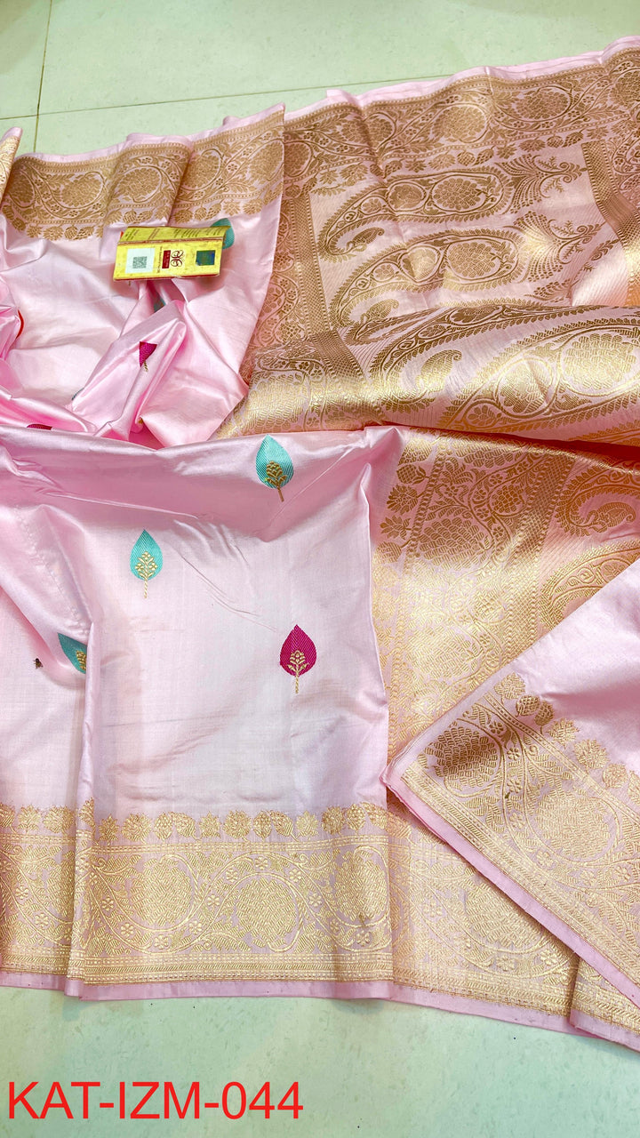 Pure Katan silk Saree with Meenakari Work