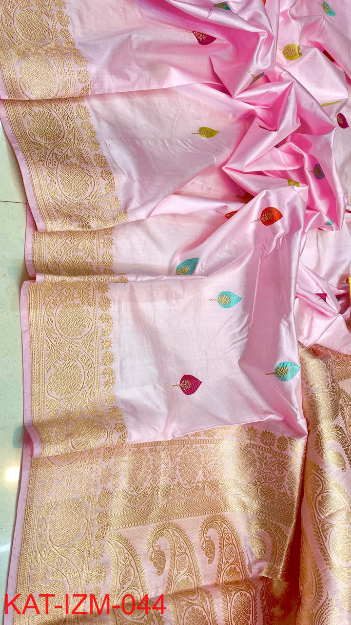 Pure Katan silk Saree with Meenakari Work