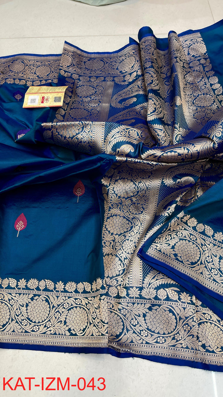 Pure Katan silk Saree with Meenakari Work
