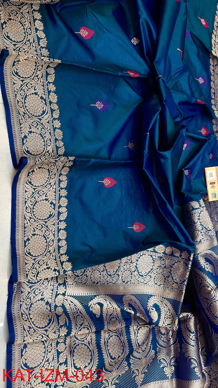 Pure Katan silk Saree with Meenakari Work