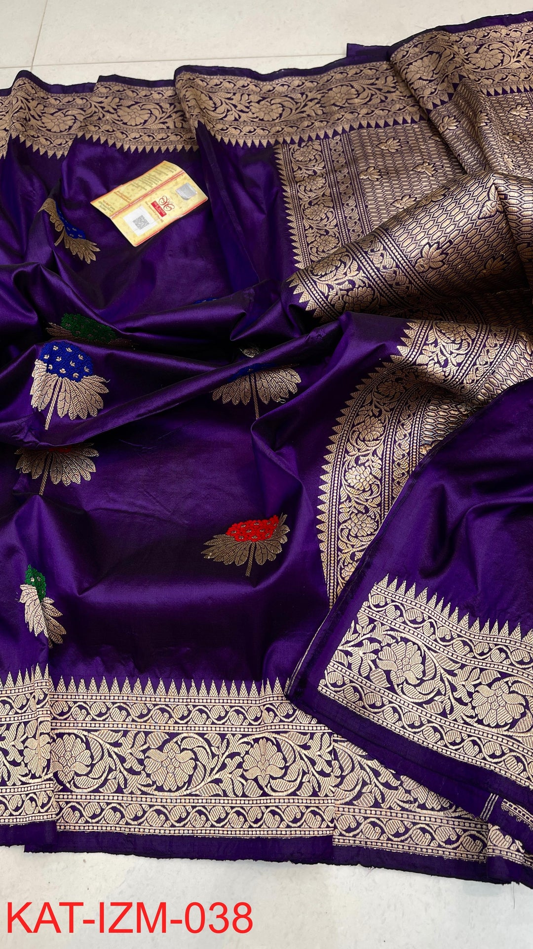Pure Katan silk Saree with Meenakari Work