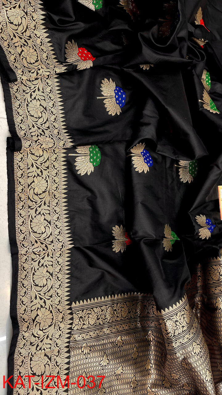 Pure Katan silk Saree with Meenakari Work