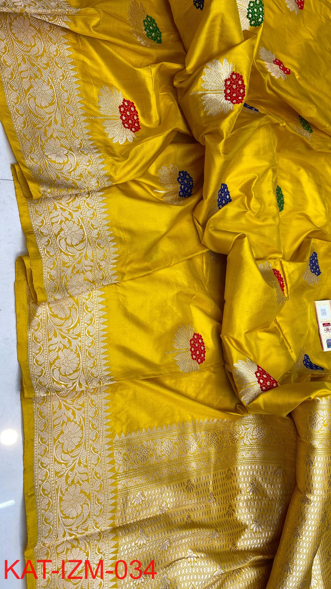 Pure Katan silk Saree with Meenakari Work
