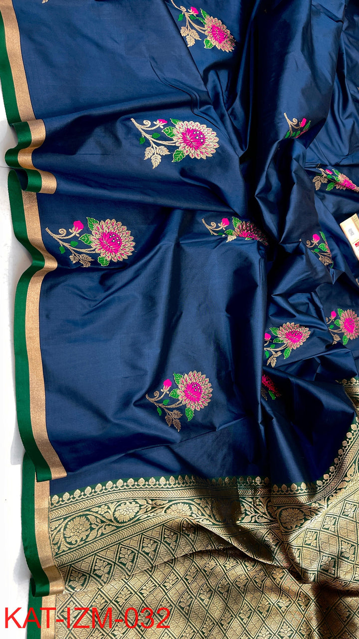 Pure Katan silk Saree with Meenakari Work