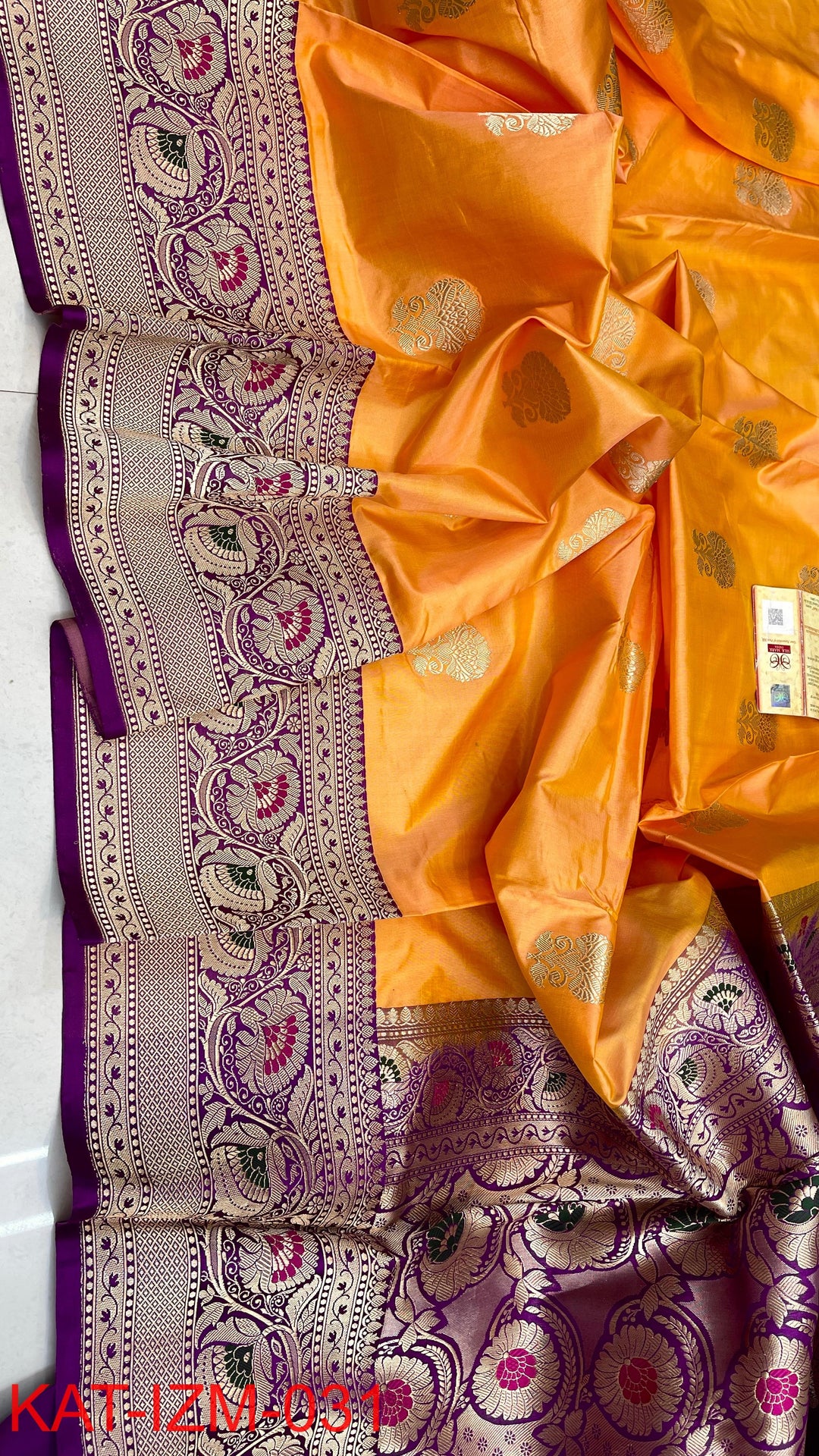 Pure Katan silk Saree with Meenakari Work