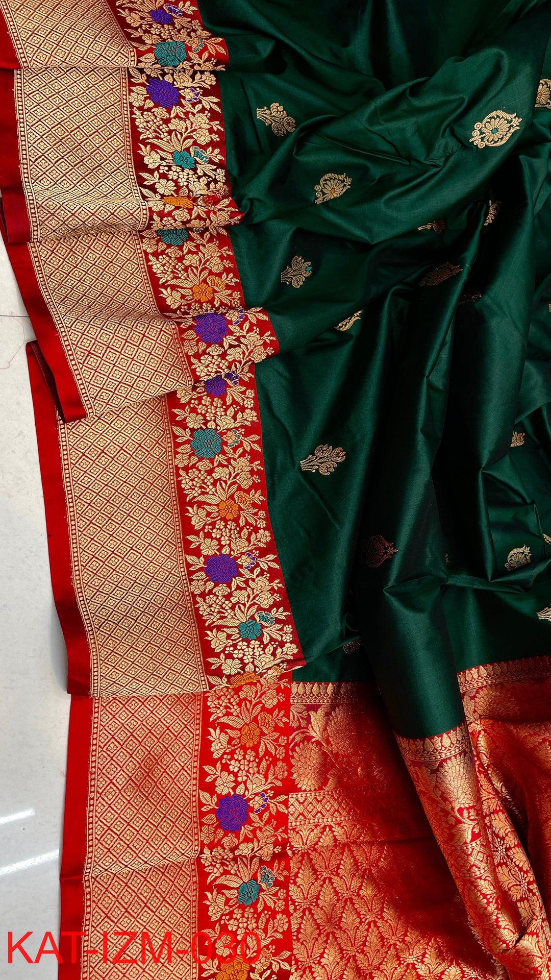 Pure Katan silk Saree with Meenakari Work