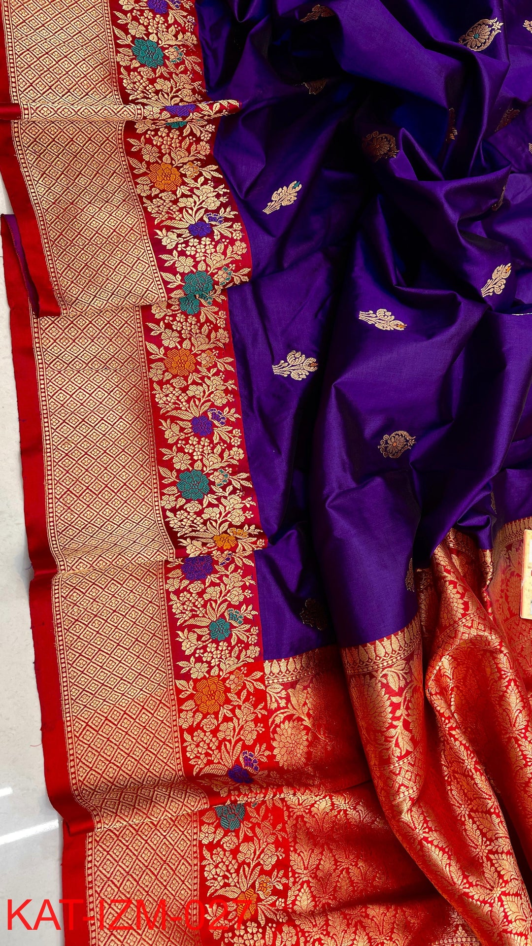 Pure Katan silk Saree with Meenakari Work