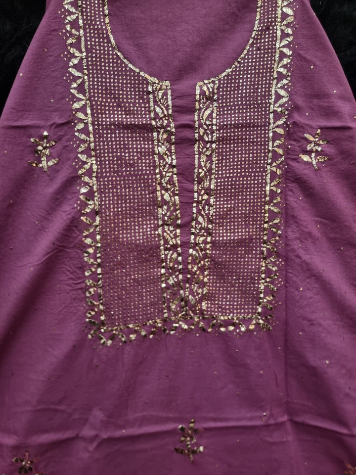 Pure Mul unstitched 2pc Suit Set Embellished with Mukaish, Kaamdani & Badla work