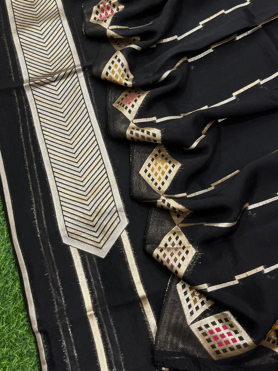 Exclusive Pure Banarasi Organza Paithani Weaved Unstitched Suit With Organza Dupatta